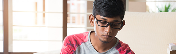 Student reading 